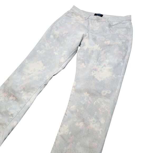 FDJ French Dressing Jeans Cottagecore Boho Ankle Burnout Faded Floral Gray 14 - Picture 2 of 9